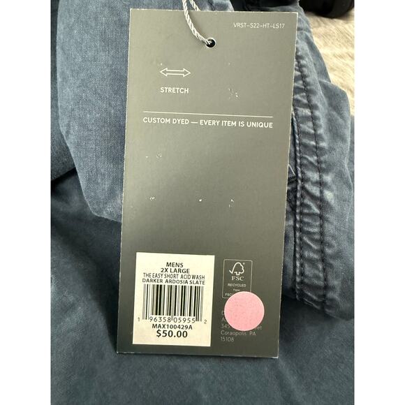 NWT New VRST Darker Adrosia Slate Blue 7" Easy Shorts Men's Size 2XL - Picture 4 of 4